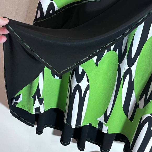 JOSEPH RIBKOFF Sz 12 Asymmetrical 70s Inspired Art To Wear Jersey Knit Dress - Picture 4 of 6